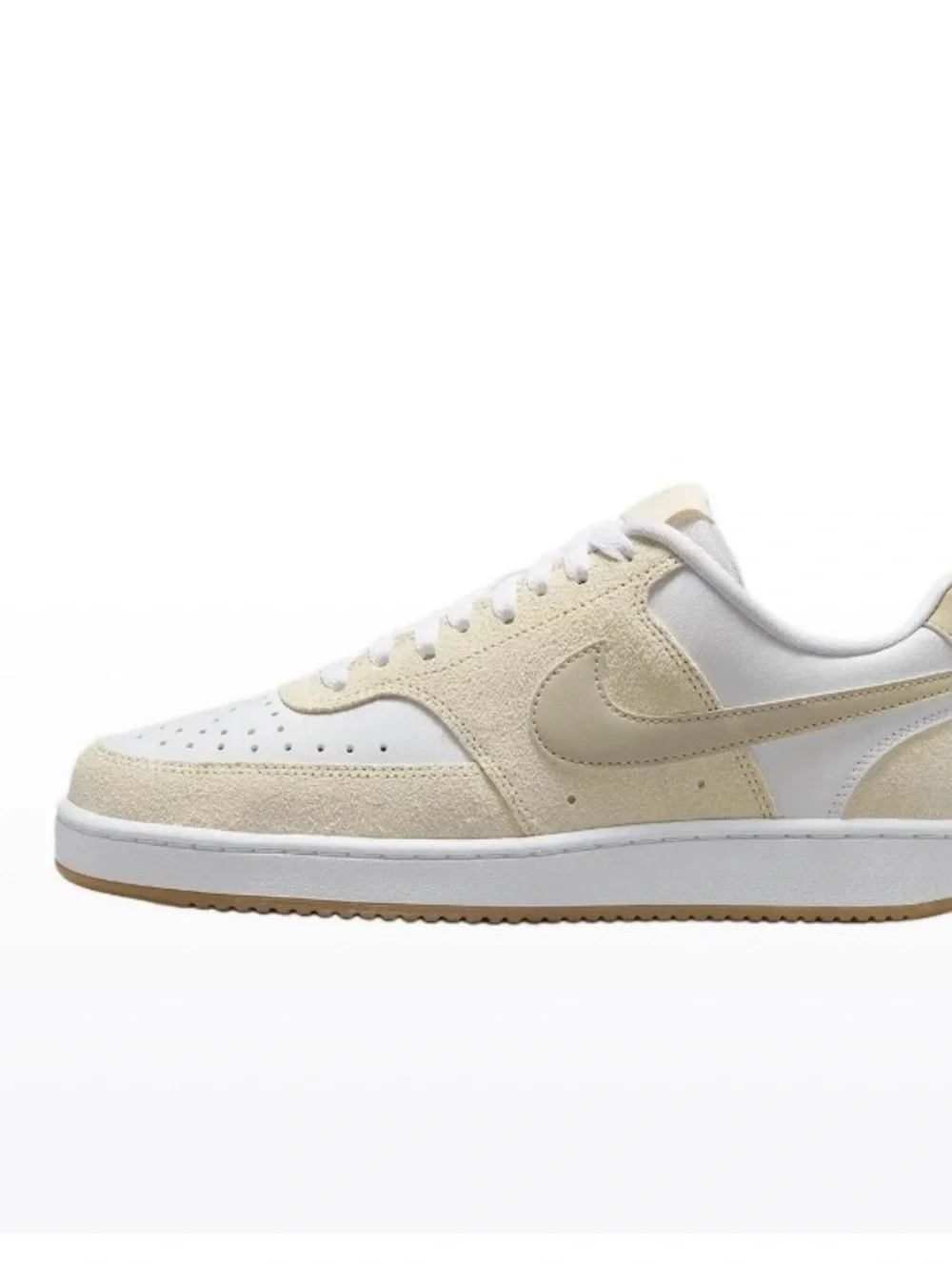 Nike Women’s Gum Rubber Low Top Sneaker White Beige Colorblock IB4014-110 No Lid